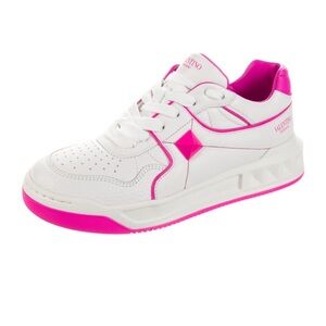 Valentino Leather Colorblock Pattern Sneakers Women's Size: 7 | IT 37